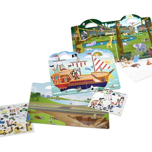 Melissa & Doug M&D Puffy Sticker Bundle - Pirates, Vehicles and Safari (Amazon Only) - image 4
