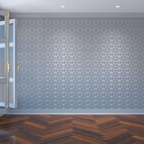 Ekena Millwork 7 3/8"W x 7 3/8"H x 3/8"T Extra Small Jamestown Decorative Fretwork Wall Panels in Architectural Grade PVC