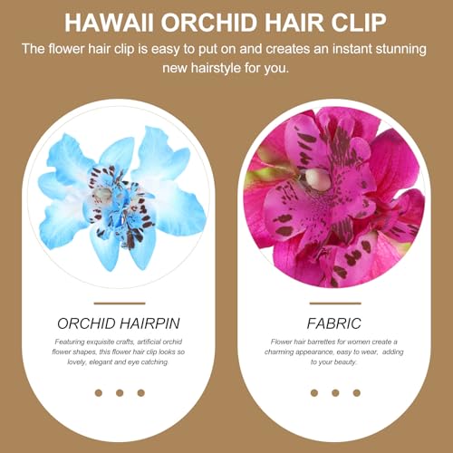 Pinza pelo de orquídea artificial para peinados de banquetes y tocados de invitada diaria 20uds 6