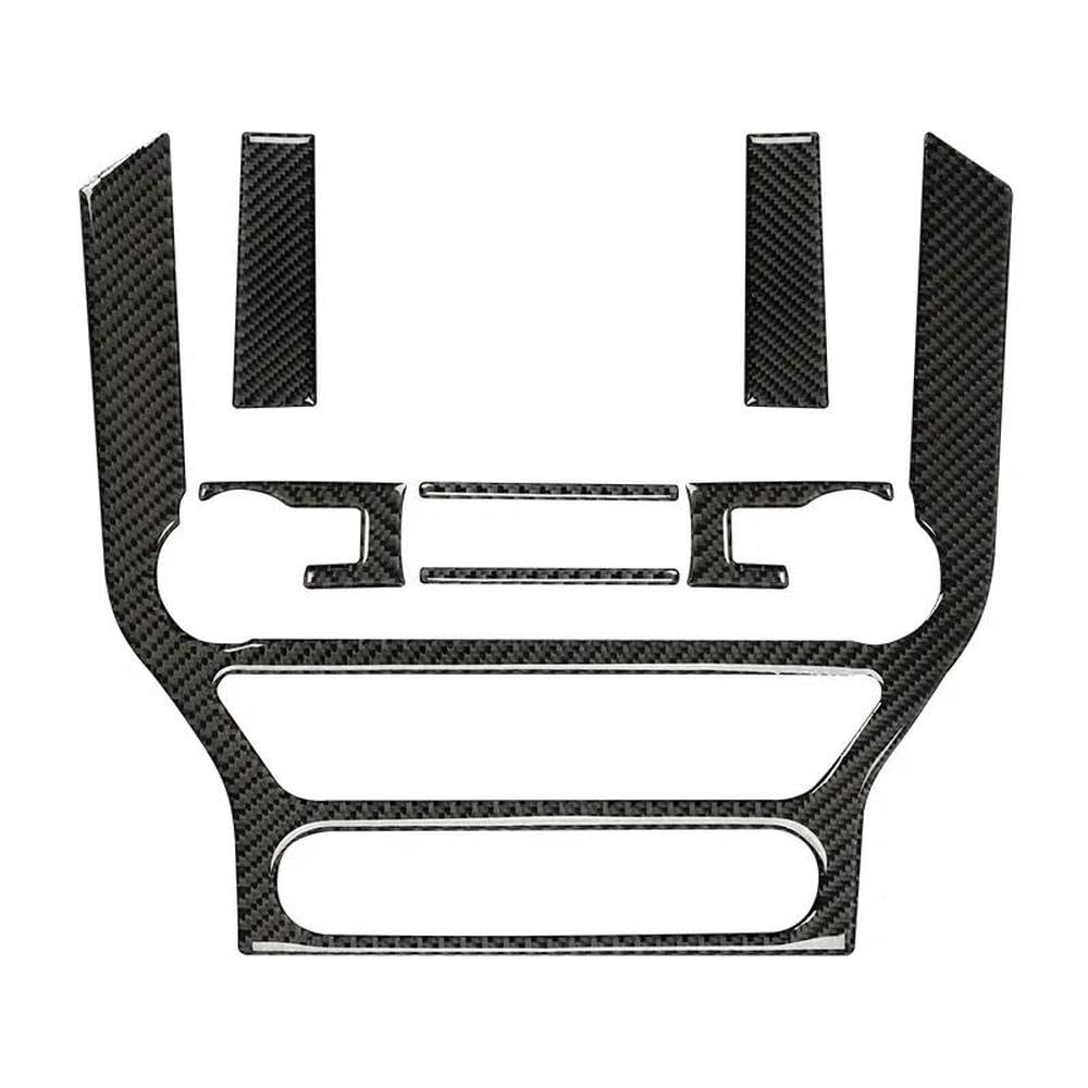 Interior Wrap Film ABS Carbon Fiber Stickers Decals Central Control Panel Interior Trim Cover for Mustang 2015-2020 Car Styling