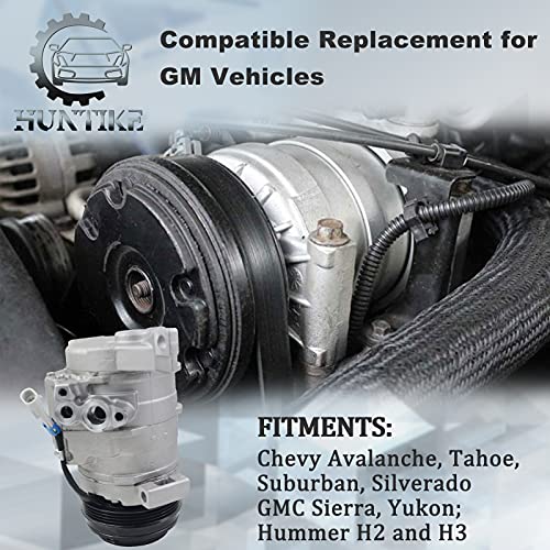 image for Huntike 25891792 Air Conditioning Compressor w/Clutch Compatible with 