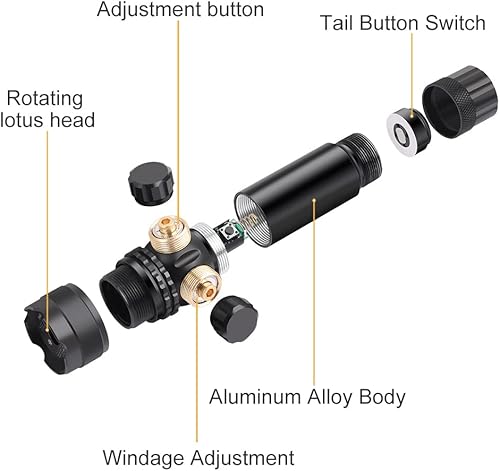 Miniatura 3 de Feyachi GL6 - Apuntador de mira láser verde para montaje en riel Picatinny P13 de 45 grados e interruptor de presión