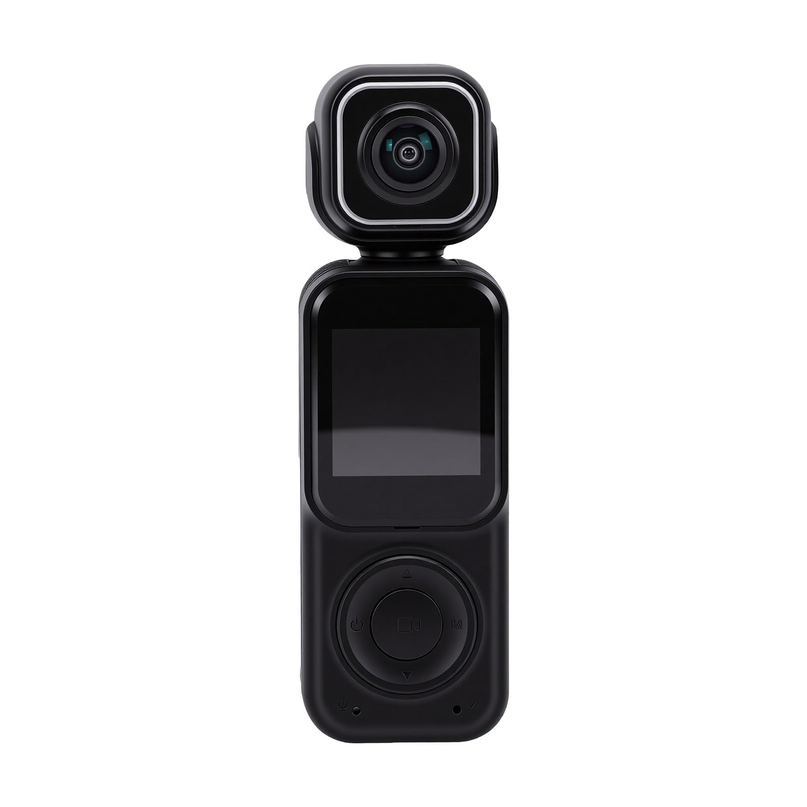 Tbest Videocamera 4K Rotazione 90 Gradi, Doppia Obiettivo | Registrazione Vlog, Lega di Alluminio ABS, Uso con Treppiede da Casco Outdoor, Supporto WiFi App, Compatibile e IOS,