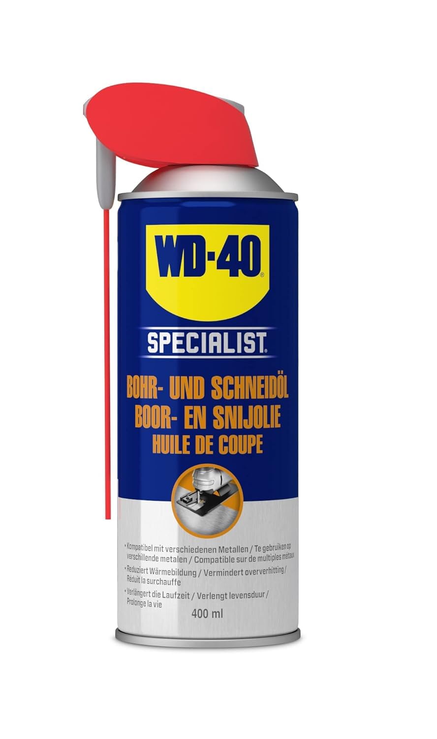 WD-40 Specialist - Aceite de perforación y corte (12 x 400 ml, lubricante, reduce el desgaste de las herramientas)