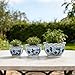 HakkaGirl Blue and White Planters, Succulent Pots Ceramic Plant Pots Indoor with Drainage for Home Décor - Set of 3