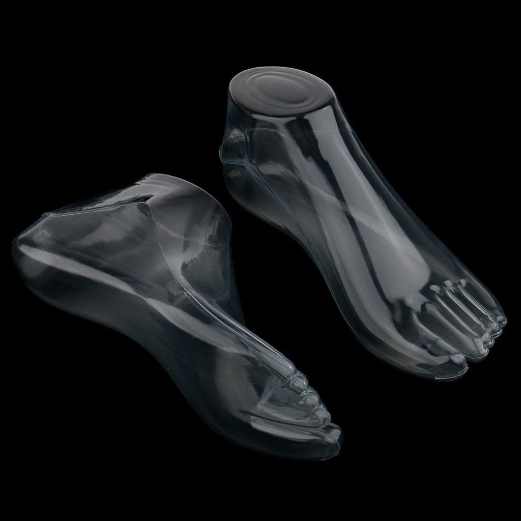Manichino piedi femminili trasparente per display sandali scarpe calzini gioielli