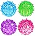 JA-RU Light Up Rubber Spike Balls (Pack of 4 with Flashing Lights) | Great Fidget Toy for Kids | Bulk Bouncing Sensory Balls | Plus 1 Bouncy Ball. #695-4p