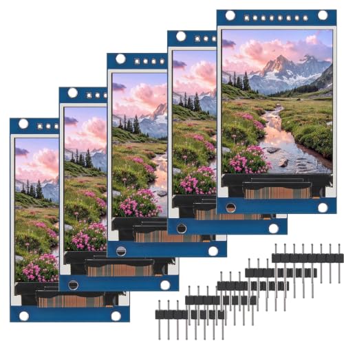 Image of AITRIP 5PCS 2.0inch SPI LCD Module, 240x320 IPS TFT Display, ST7789V RGB Color LCD Module with 3.3V /5V for Raspberry Pi, Arduino, STM32 and ESP32 DIY Electronics Projects