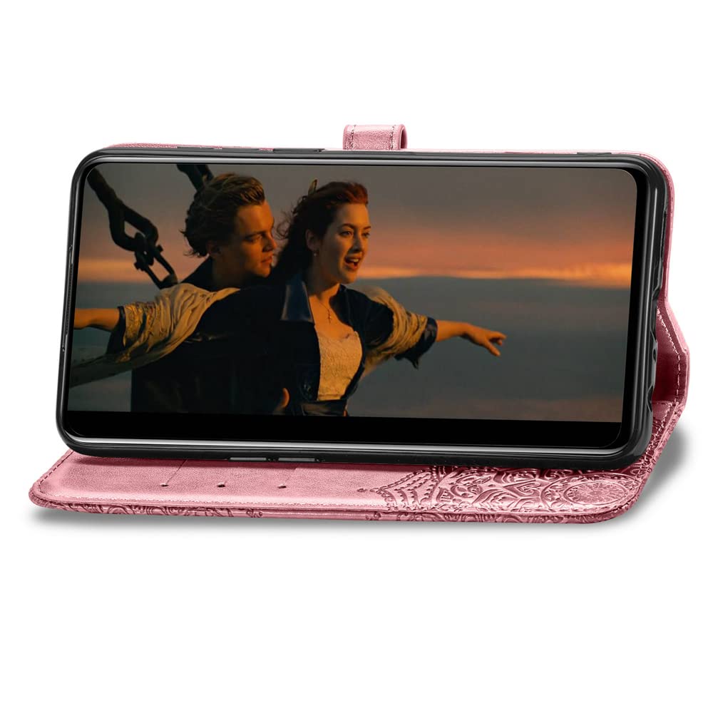 Funda Con Tapa Magnética Para Honor 400 (6.55) - Ranuras Para Tarjetas, Cierre Magnético, Función Soporte, Color Rosa Dorado