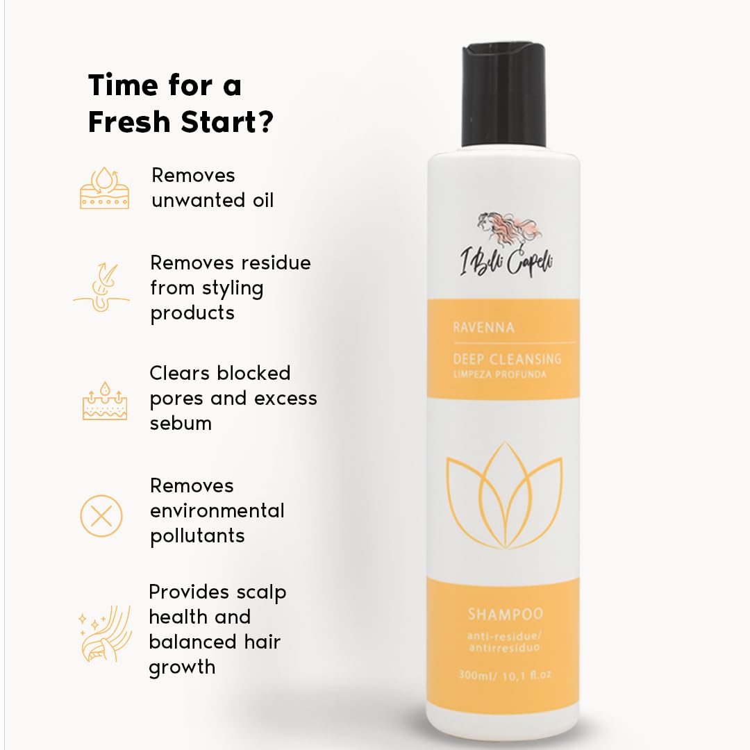 I Belli Capelli Ravenna Hair Treatment Kit- 1kg/35.02 oz B-tox Hair Mask + 300ml/10.1 fl.oz Anti-Residue Shampoo- Repair & Clarifying Shampoo for Longer Effect - Image 6