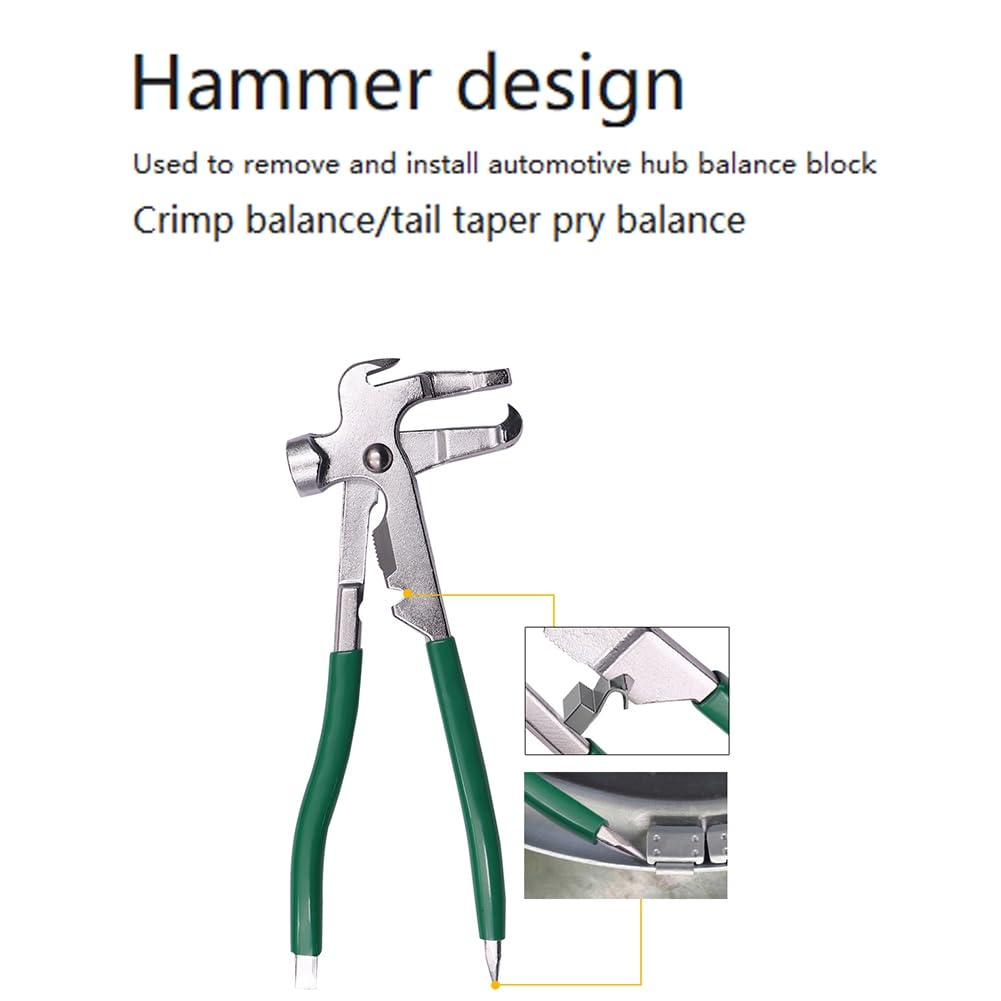 PINZA COMBINATA MARTELLO RIMOZIONE/APPLICAZIONE PESI EQUILIBRATURA Pneumatici 47446242 - Foto 11