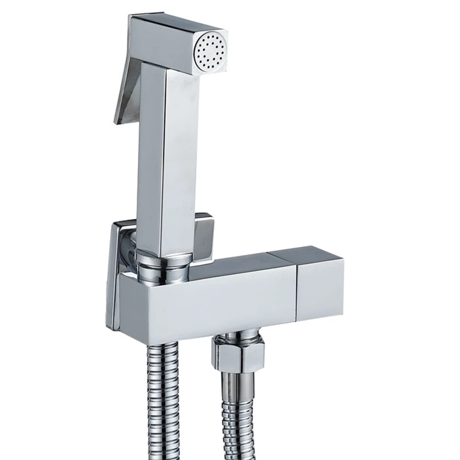 Zestaw baterii prysznicowej Bidet, mosiężny ręczny bidet opryskiwacz toaletowy chrom, montowany na ścianie kwadratowy zestaw łazienkowy do prysznica, przenośny opryskiwacz do pieluch
