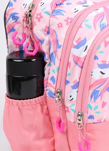 Image of PB Pearlbags Tulip 12L Printed Backpack,3 Compartments,Bottle Holder,Organizer,Premium Fabric,Water Resistant Anti Theft,School Bag for Boys and Girls