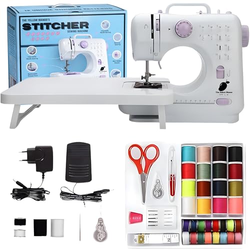 Machine à coudre pour débutants avec table d'extension et kit de couture violet