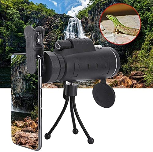 Telescopio monocular de vidrio óptico puro 40X60 con trípode portátil 4