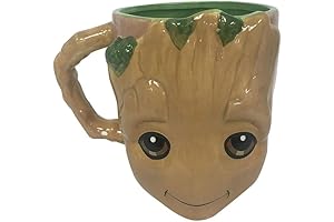 Groot Marvel Guardians of the Galaxy Baby Groot Face 3D Sculpted Ceramic Mug