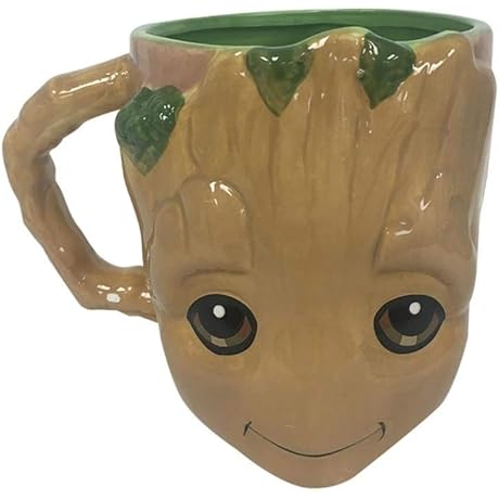 Groot Marvel Guardians of the Galaxy Baby Groot Face 3D Sculpted Ceramic Mug