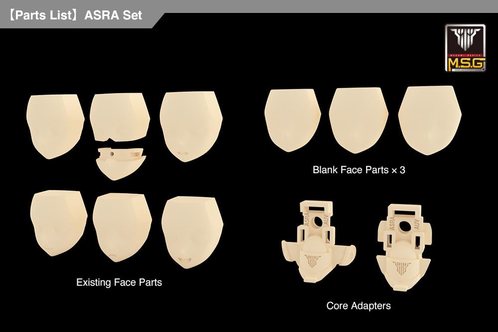 Amazon.com: Kotobukiya Megami Device M.S.G. 03: Face Set Arsa Skin