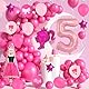 Rosa Prinzessin Luftballons Geburtstag Deko 5 Jahre Madchen Bar-Bi Geburtstagsdeko 5 Jahr BarBi Ballon Deko 5. Geburtstag Folienballons Banner Girlande für Girl Kindergeburtstag Party Supplies Deko