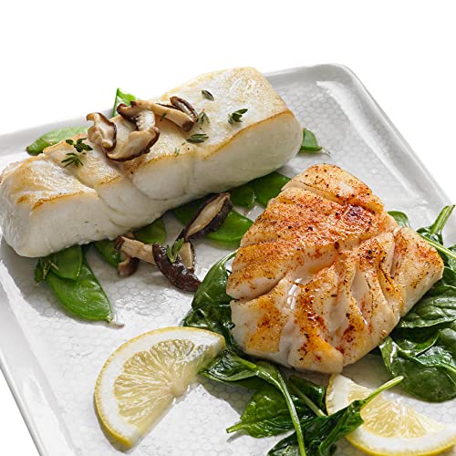 Vital Choice Msc Wild Alaskan Halibut & Cod Duo, Skinless Boneless Fillets, Sustainably Line-Caught, Flash-Frozen and Vacuum Packed, 6 Oz Portions (3 of Each)