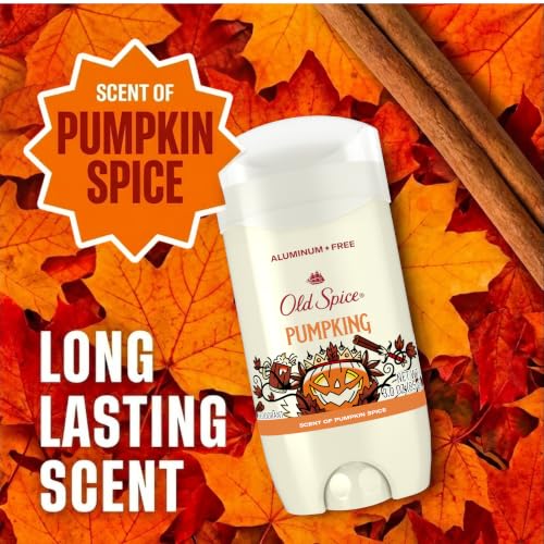 Image of Old Spice Aluminum Free Deodorant for Men, Fallidudes Limited Edition, 24 /7 Frightful Freshness and Odor Protection, PumpKing Pumpkin Spice Scent, 3.0 oz