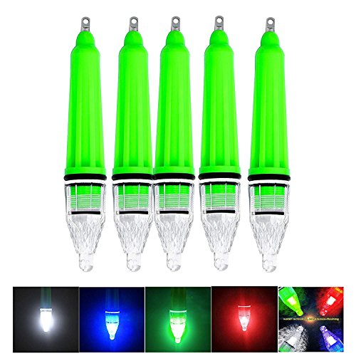 5pcs Fishing LED Underwater Light Super Waterproof Flashing Night Lamp Deep Drop Attractive