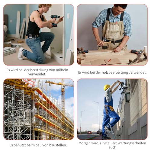 Clip-on Werkzeug Gürtelclip & Hammerhalter für Gürtel, 2 Sätze 304 Edelstahl Werkzeugclips für Hammerholster Haken Clips Werkzeuge, für Akkubohrer, Schlagschrauber, Nagler, Maßband, Hammerhalter