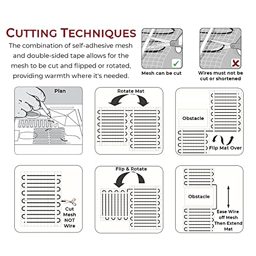 Luxheat 20 Sqft Mat Kit (120V) Electric Radiant Floor Heating System For Under Tile & Laminate. Underfloor Heating Kit Includes Heat Mat thumb #7