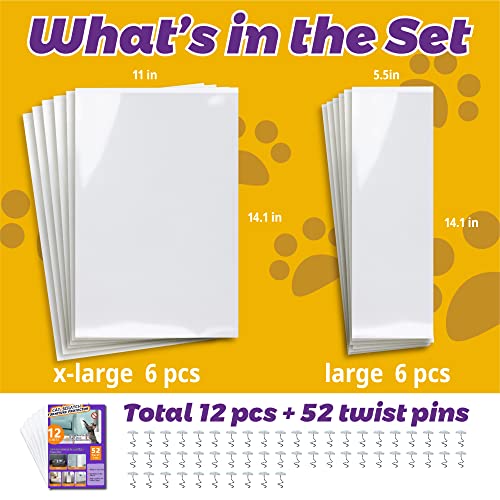 Polamg 12P CAT Anti Cat Scratch Furniture Protector-12 Pack Single Side Couch Protector thumb #2