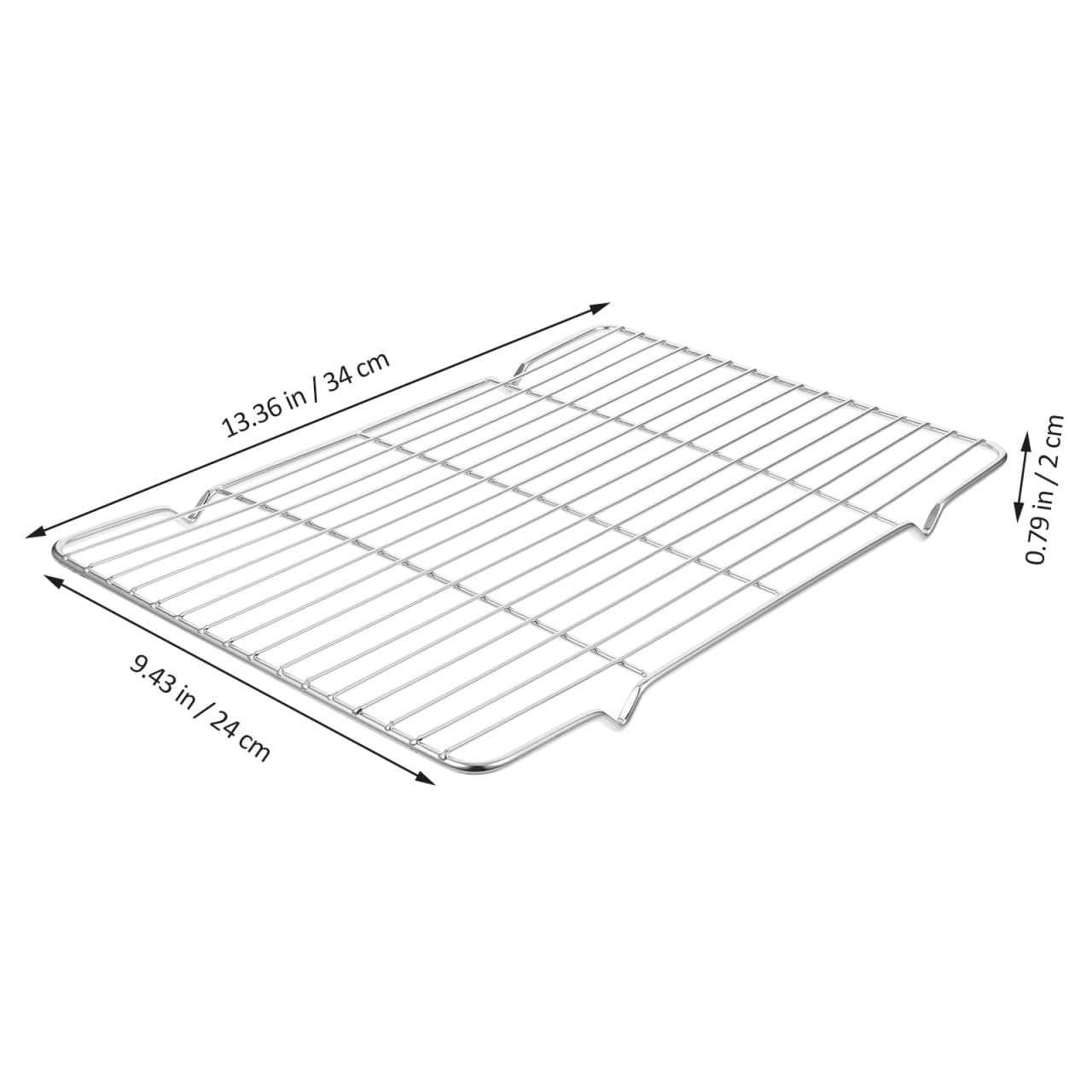 VALICLUD Grille de cuisson en acier inoxydable 34 x 24 cm pour four et barbecue