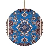 Turkish Antique Christmas Tree Ornaments - Round Ceramic Decor, Holiday Hanging Decorations, Xmas Gifts