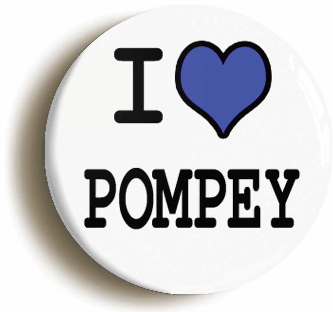 Ozorath I Heart Love Pompey Button Badge