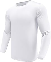Men's Long-Sleeve T-Shirts, Pack of 3, UPF 50+ UV Protection, Quick-Drying Functional Shirt, Running Shirts, Breathable Sports Shirt, Gym/Running Top, Outdoor, Workout, Fitness Top for Men