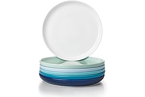 Luminarc 6-Piece Porcelain 7.4-Inch Dessert Plates, Perfect for Modern Appetizer Serving