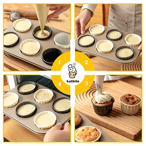 katbite Papier Muffinförmchen, 150 Stück Mini Cupcake Formen für Hochzeit, Geburtstag, Party, Einweg Backbecher in… - Image 5