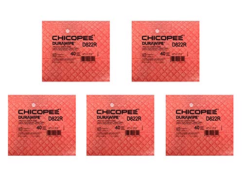 Chicopee D822R Durawipe Heavy-Duty Industrial Wipers 5 Packs of 40 (200 Per Case)