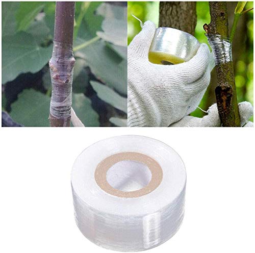 Feedal Grafting Tape 3 Rolls - Stretchable PE Nursery Tape For Plants, 120M X 3CM Clear