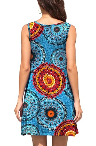 Image of WEACZZY Women Summer Casual Swing T Shirt Dresses Beach Cover up Loose Dress