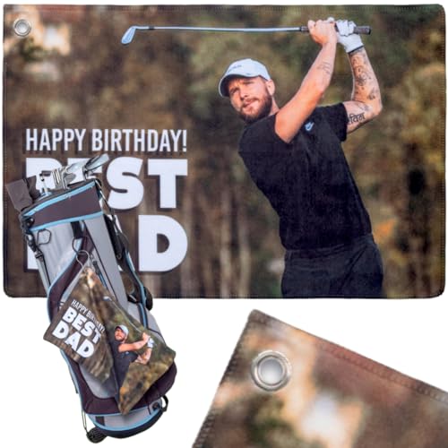 Usmg Custom Full Color Golf Towels – 11X18 Inch Microfiber Personalized Towels For Golf Bags, Events, And Branding (White, Qty 100)