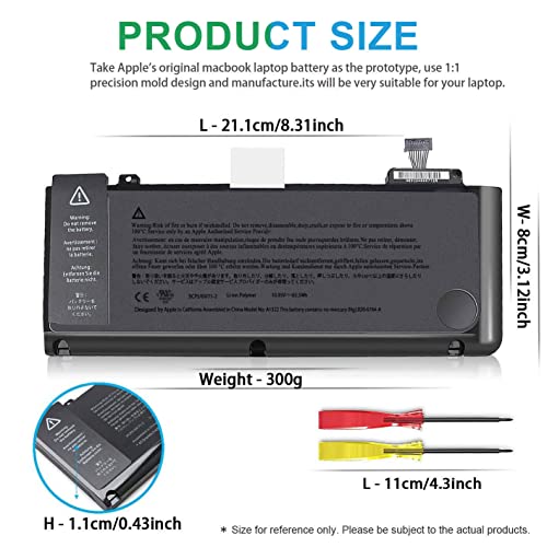 JTKLION A1322 Batteria per MacBook A1278 MacBook