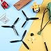 Outus 3 Sets Spare RC Plane Propellers 3 Blade Propeller Compatible with 761-11 BF109 Remote Control Radio Controlled Airplane Carbon Fiber Nose Cone with Savers and Adapters