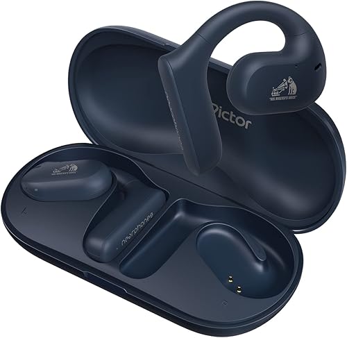 JVC HA-NP35T-A Wireless Open Ear Headphones, Nearphones, True Wireless Earbuds, Water Protection (IPX4), Microphone Muting Function, 17 Hours Playback, Bluetooth 5.1 (Blue)