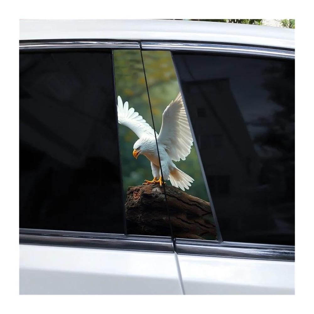 Body Parts 2pcs Car Center Pillar Sticker Eagle Wings Flying Through The Clouds Auto B-Pillar Waterproof Decals(K)