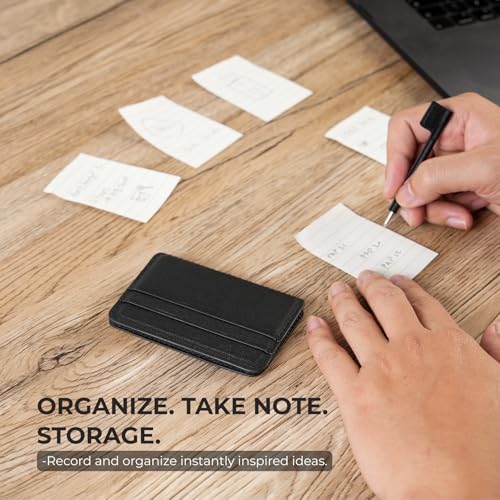 Image of Magnetic Notebook Notepad Card Holder, Compatible with iPhone 16 Series and Other Phones with Three Types of Notepad /Magnetic Invisible Pen. (Beige)