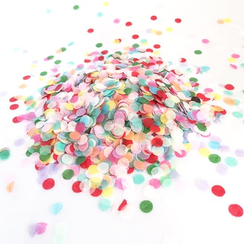 6000 piezas de confeti redondo de 1 pulgada y 6 colores para bodas, fiestas de boda, decoración de mesa redonda biodegradable, confeti de compromiso, papel circular para globos, decoración de