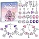 Gaeymy Schmuck Adventskalender 2025, Adventskalender Kinder Charms Weihnachtskalender Mädchen Halsketten Frauen Teenager, Armband Weihnachtskalender DIY Jewelry Füllung Geschenke 6 7 8 9 10 11 12Jahre