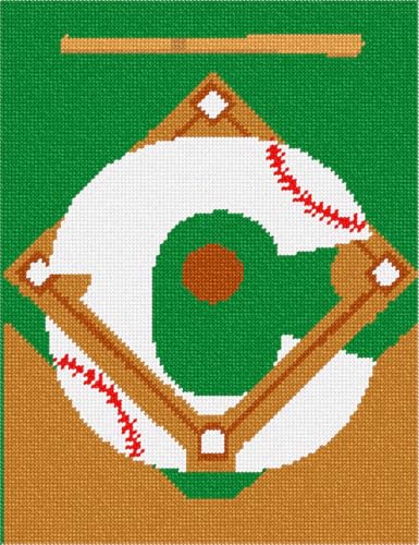 Pepita Needlepoint kit: Letter C Baseball, 9
