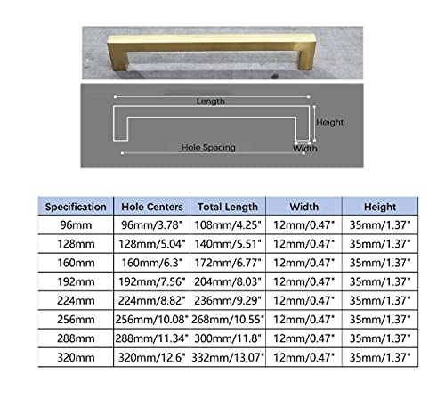 Dreneco 2 Pack Cupboard Handles Gold - Kitchen Cabinet Handles 256mm Wardrobe Handles Drawer Handles Stainless Steel Cabinet Hardware - Image 2
