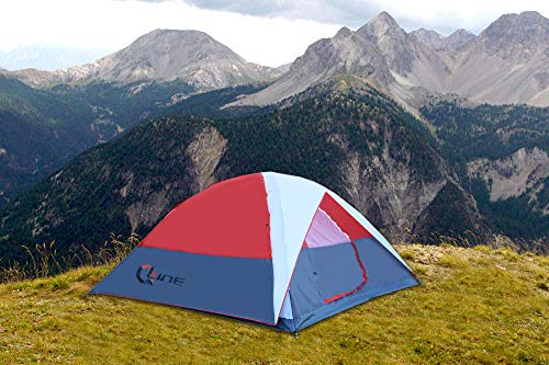QLine Polyester CMP-07 Six People Waterproof Camping Tent, (Multicolour) Quality Assurance