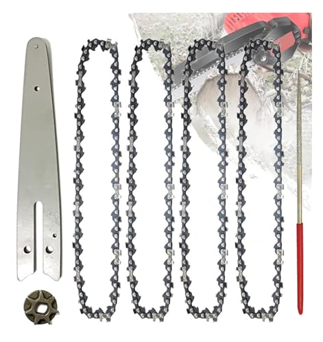 Wrneaoch 4 pezzi Catena Motosega 6 pollici, Catena 6 pollici per Mini Motosega Caten per Mini Motoseg a Batteria a Mano da 6 pollic, per la Lavorazione del Legno, la Rifinitura e il Giardino